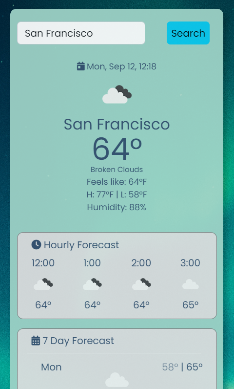 Iphone weather app preview